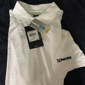 Adidas white golf shirt NWT